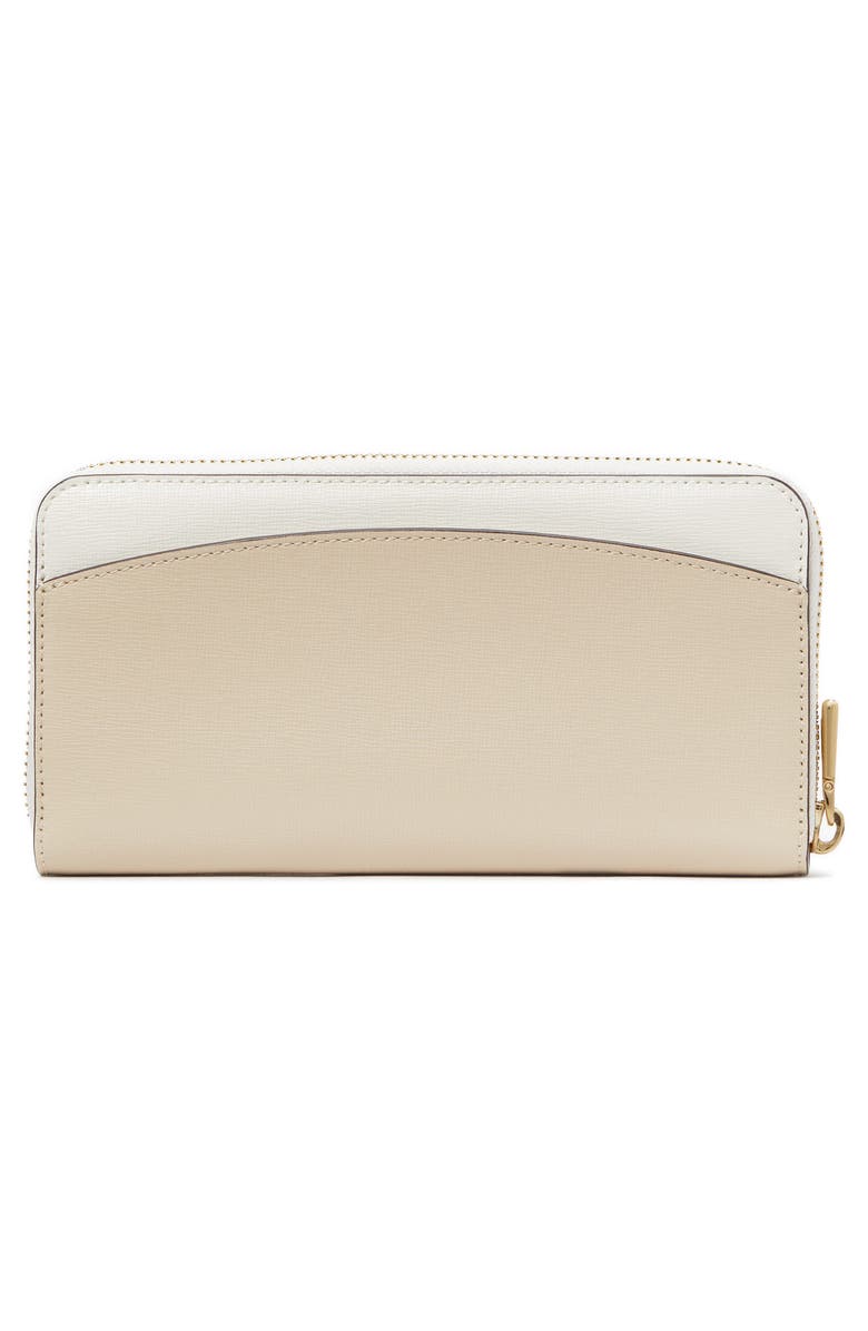 Kate Spade New York zac leather wallet, Alternate, color, Beige