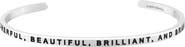 Mantra Powerful, Beautiful, Brilliant, And Brave bracelet