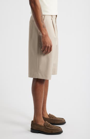 Pleated Bermuda Shorts