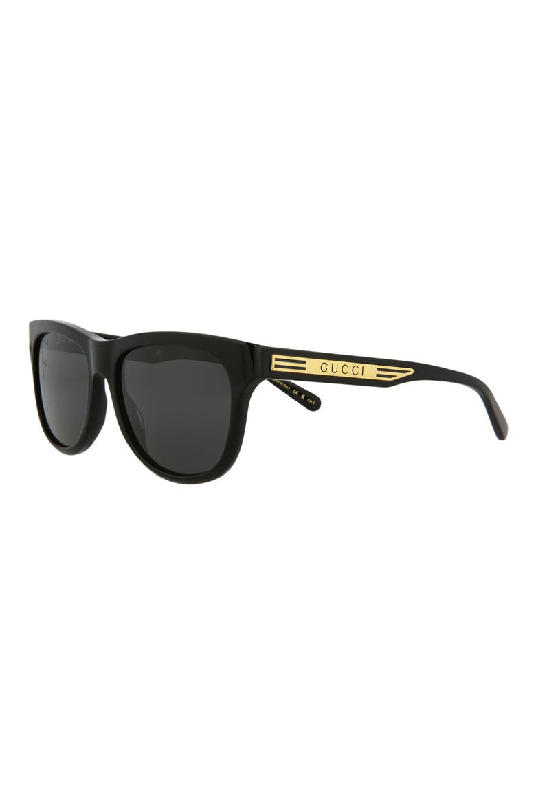 55mm Square Sunglasses, Alternate, color, BLACK BLACK GREY