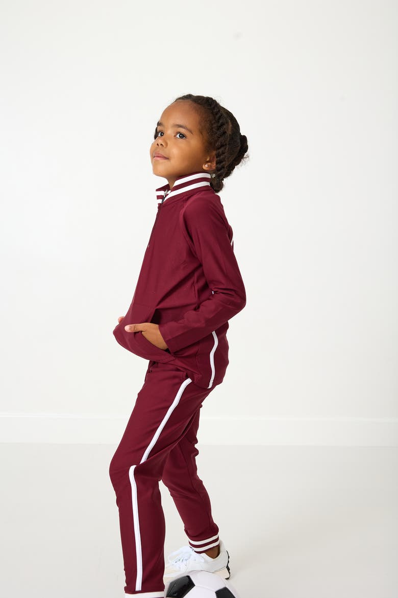Girls Retro Half-Zip, Alternate, color, Maroon
