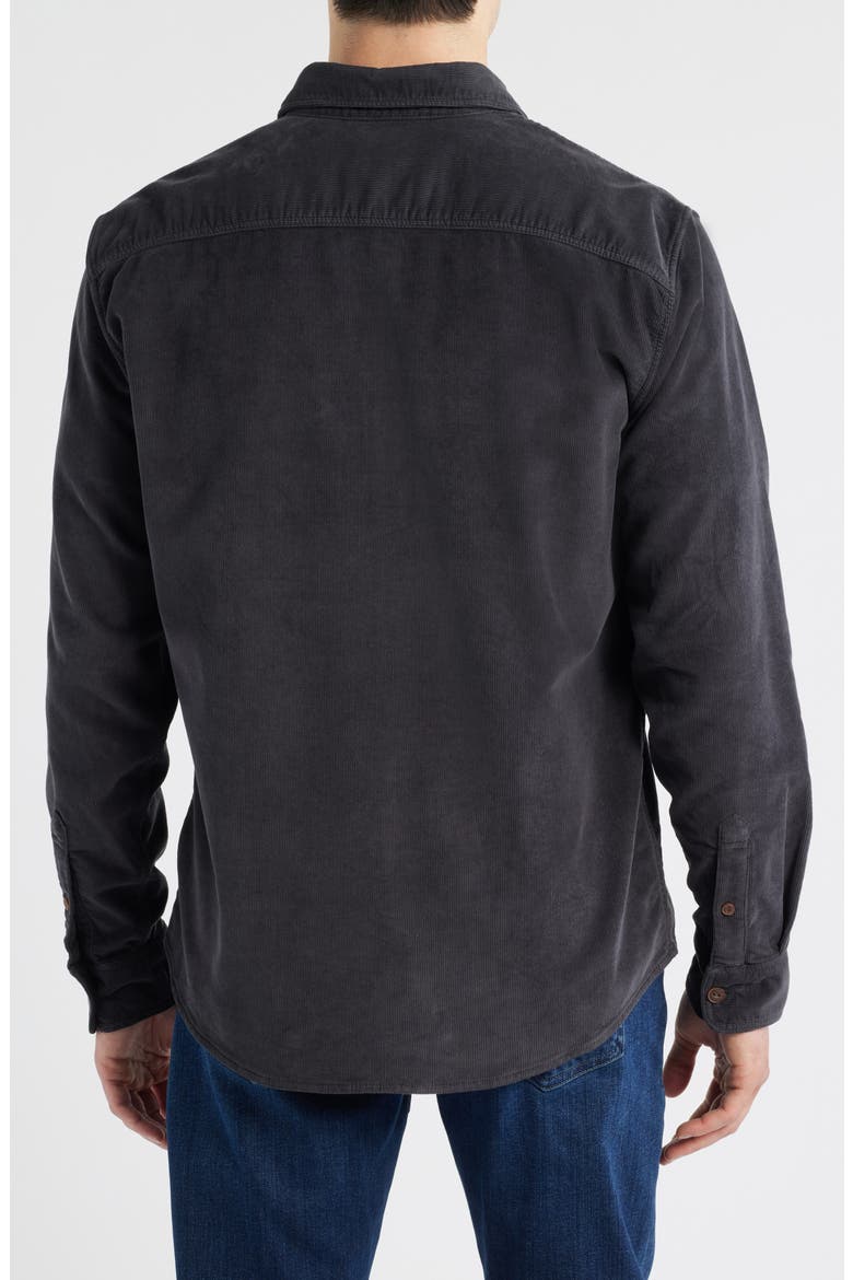 Cotton Stretch Corduroy Button-Up Overshirt, Alternate, color, WASHED CHARCOAL