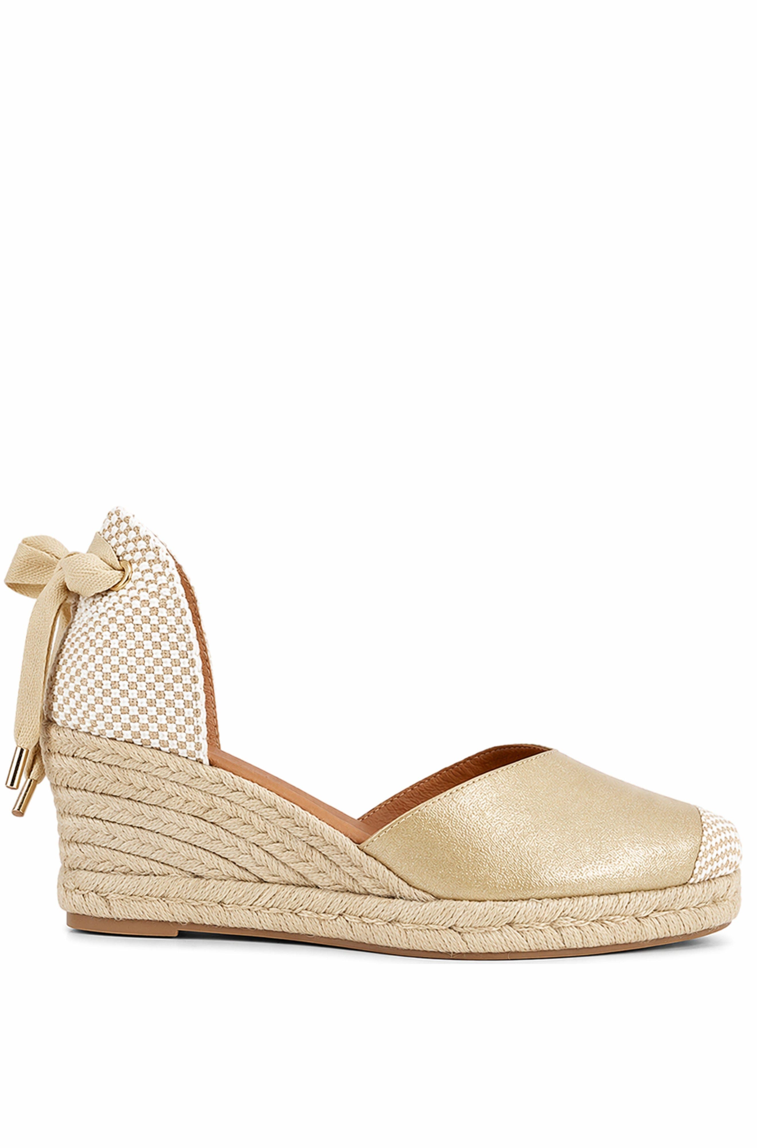 Menina Step Jimena Mid Laces Espadrille Sandal, Main, color, Gold