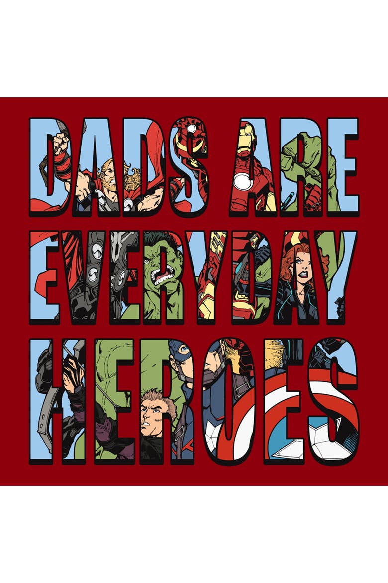 Men's Marvel Dads Are Everyday Heroes  Graphic T-Shirt, Alternate, color, Cardinal