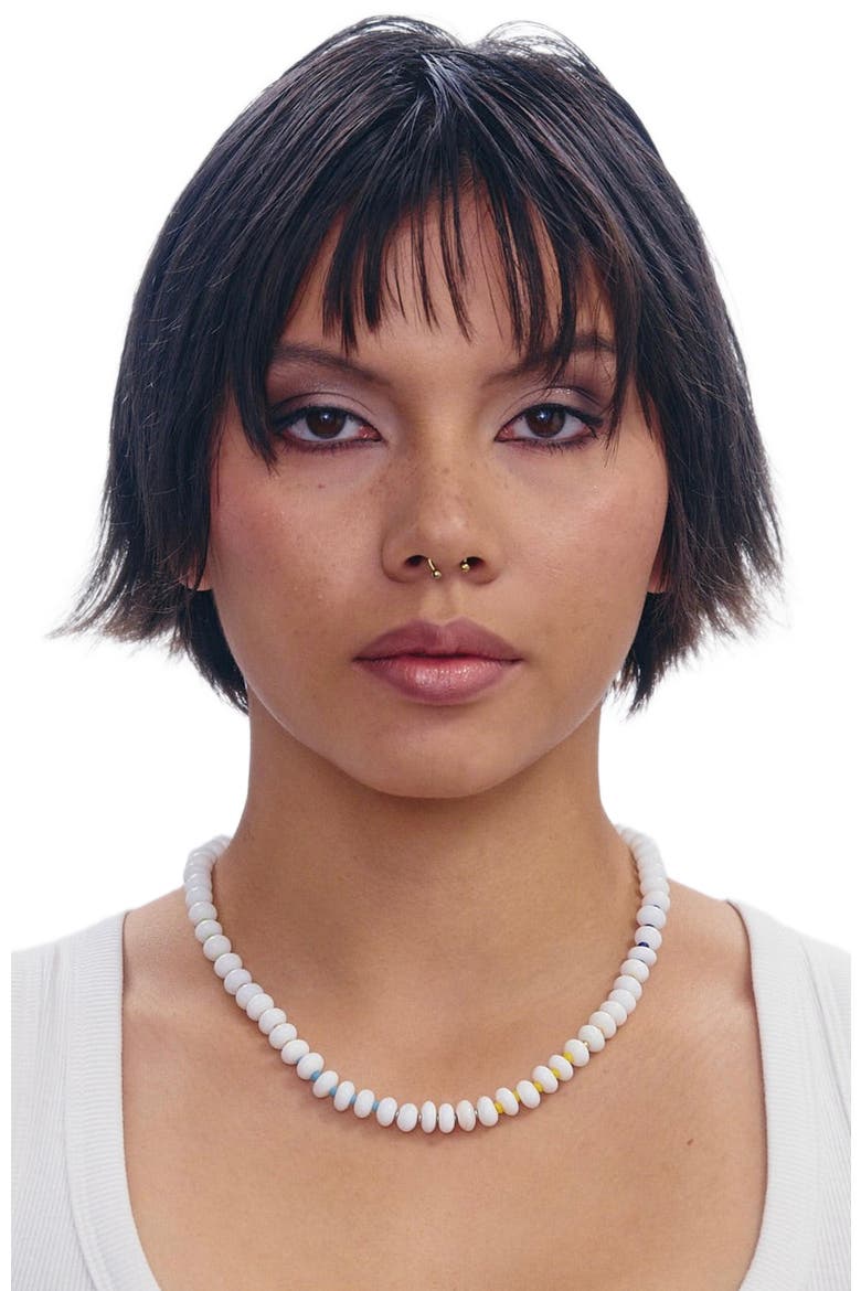 Poppi Gender Inclusive Opal Necklace, Alternate, color, Ivory