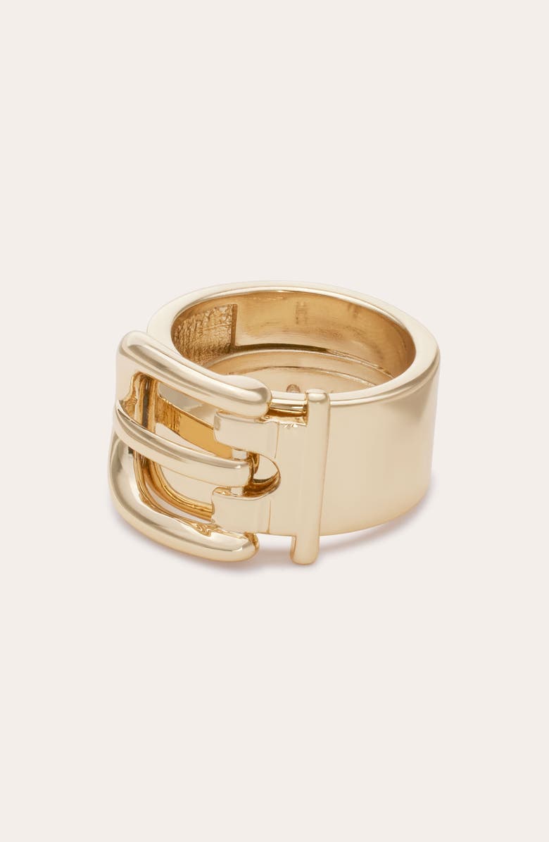 Ramy Brook Emelia Buckle Ring, Alternate, color, Gold