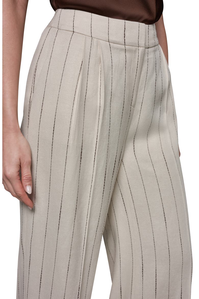 High Waist Wide Leg Pants, Alternate, color, FLAX/ CANYO