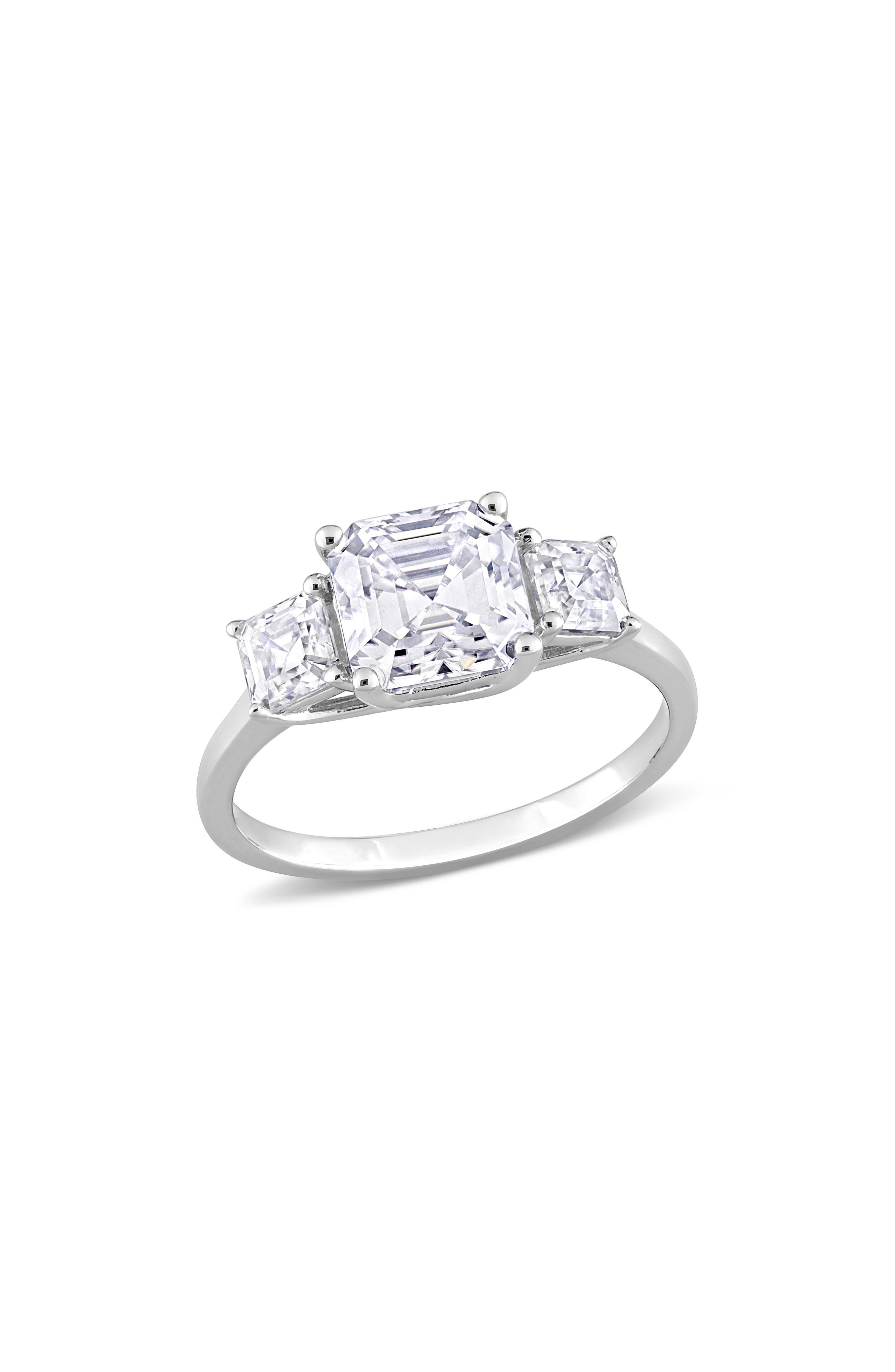 DELMAR Octagon Cut & Asscher Cut Moissanite Ring