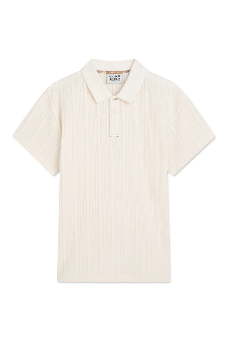 Relaxed Fit Rib Polo, Alternate, color, EGGNOG