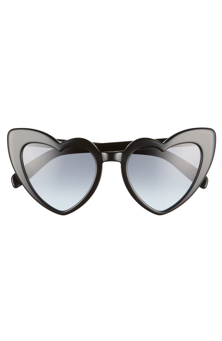 Saint Laurent Loulou 54mm Heart Sunglasses, Alternate, color,