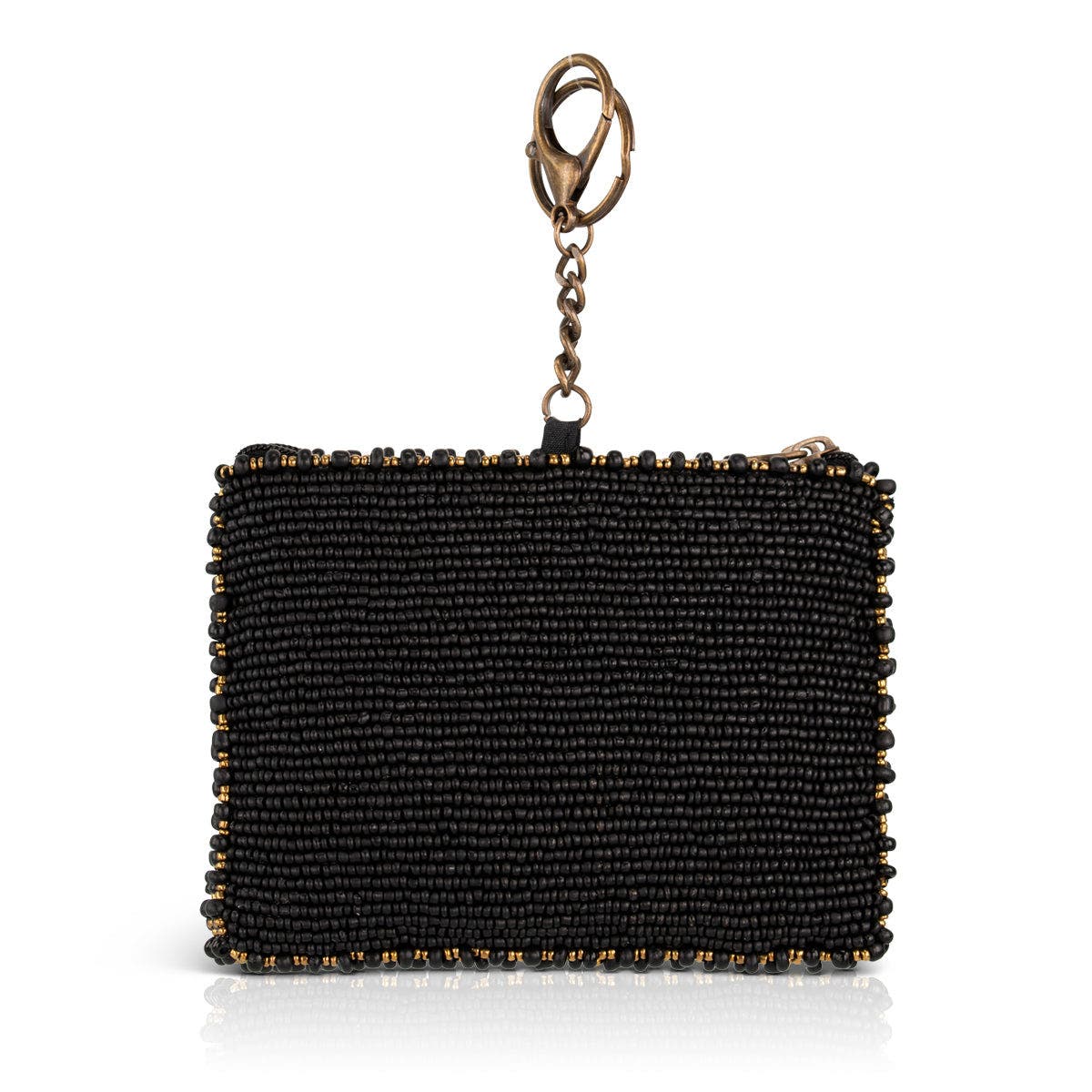 Affection Coin Purse, Alternate, color, Black / Gold