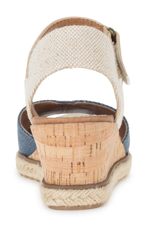 Baretraps Odetta Espadrille Wedge Sandal In Navy Blue Canvas