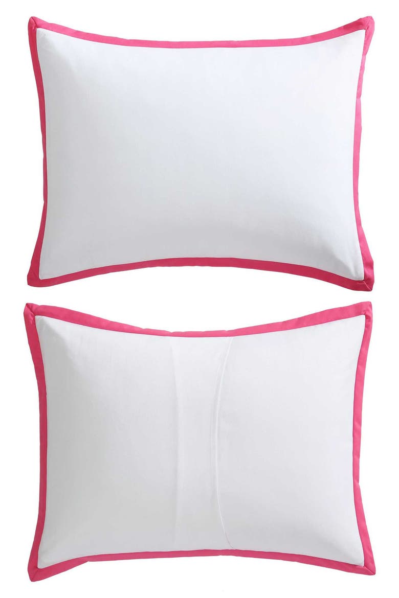 Signature Hotel Solid Comforter & Sham Set, Alternate, color, WHITE/ PINK