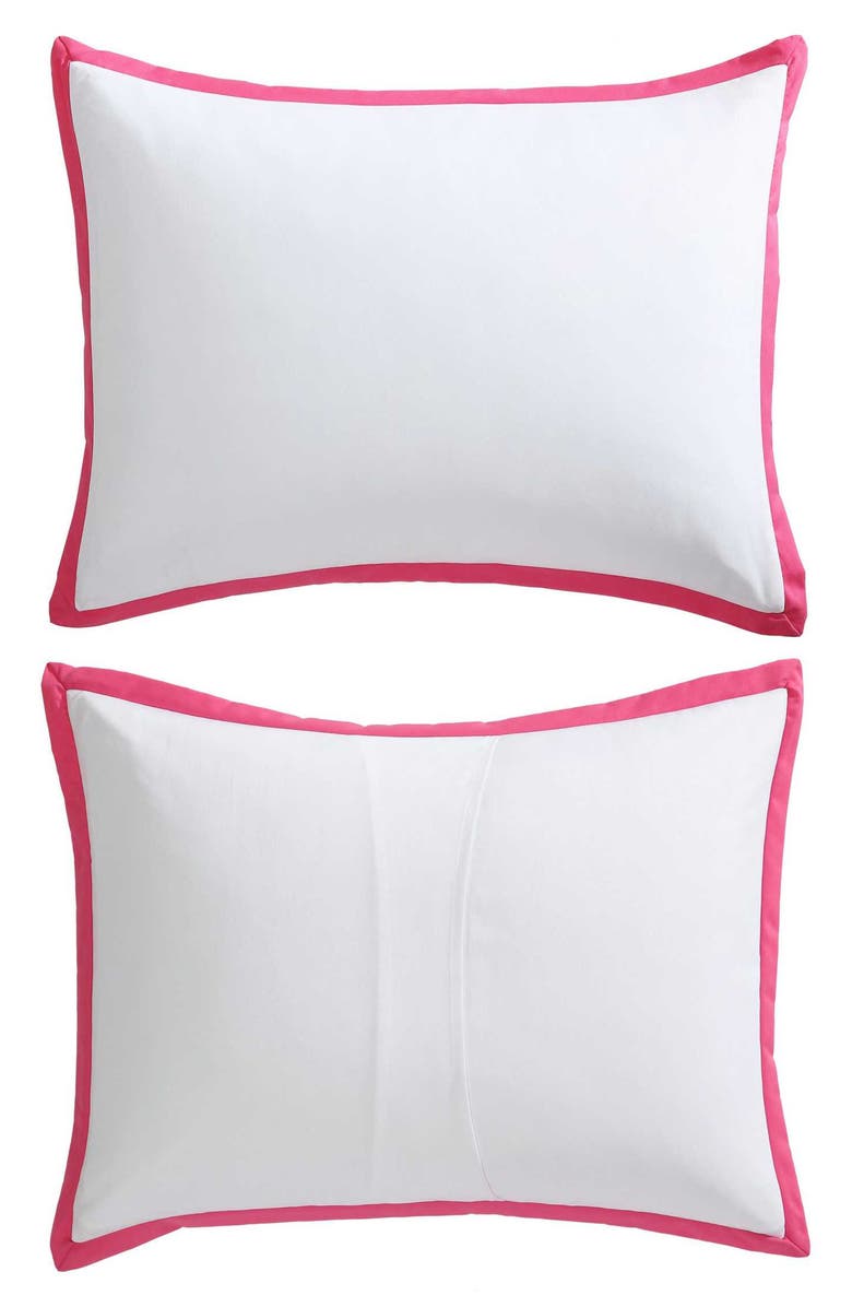 Betsey Johnson Signature Hotel Solid Comforter & Sham Set, Alternate, color, White/ Pink