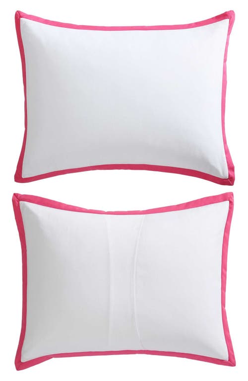 Betsey Johnson Signature Hotel Solid Comforter & Sham Set In White/pink