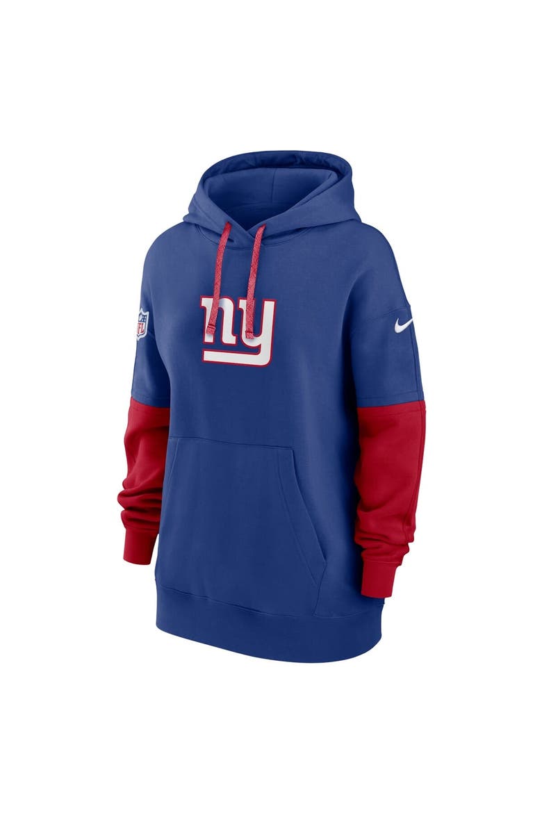 Women's Nike Royal New York Giants 2024 Sideline Essential Fleece Pullover Hoodie, Alternate, color, Royal