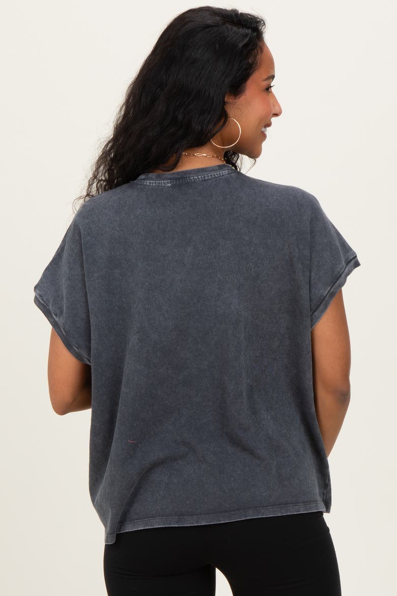 Mineral Wash Boxy Fit T-Shirt, Alternate, color, Charcoal Grey
