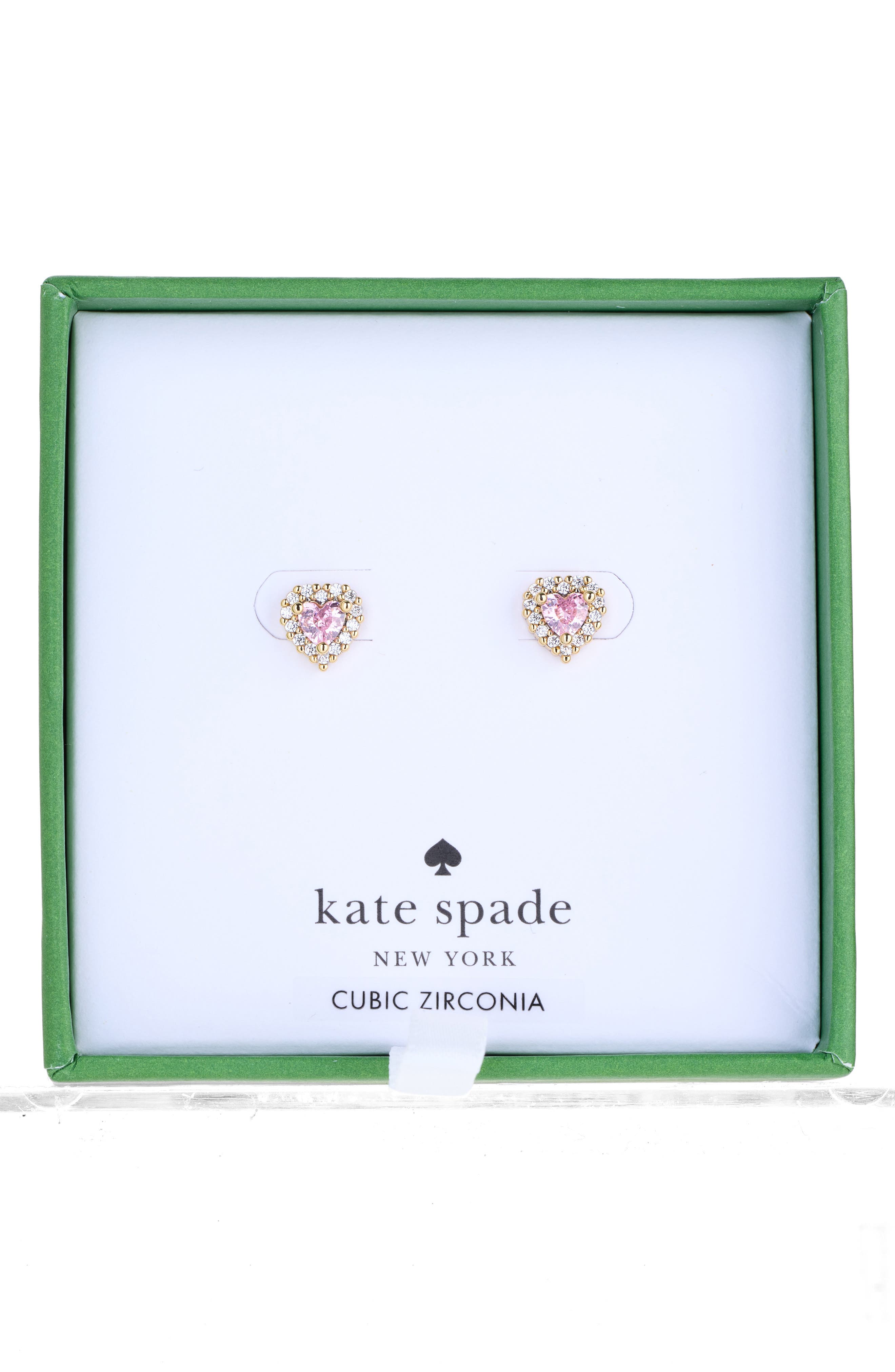 Pavé Heart Stud Earrings