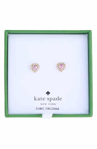 Pavé Heart Stud Earrings