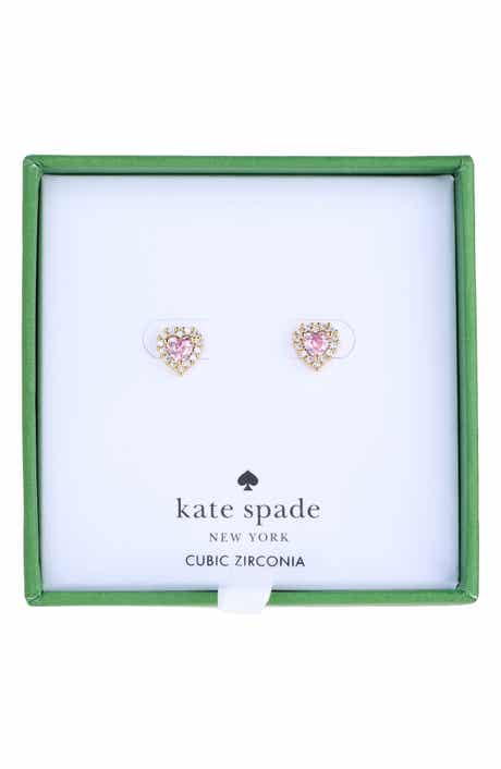 Pavé Heart Stud Earrings