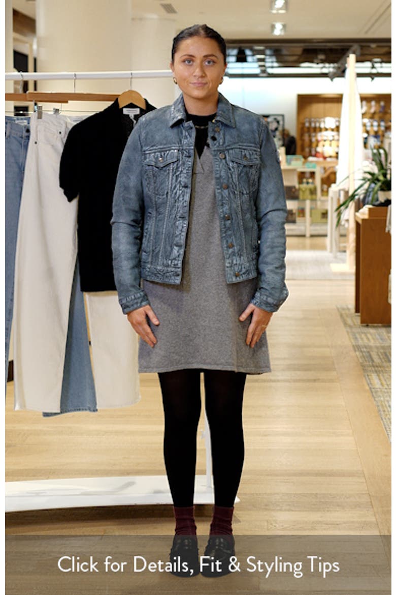 Jessie Denim Look Leather Trucker Jacket video