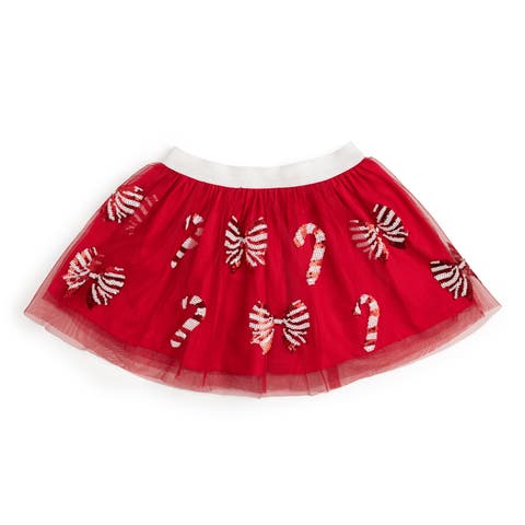 Candy Cane Bows Sequin Christmas Tutu (Baby, Toddler, Little Kid & Big Kid)