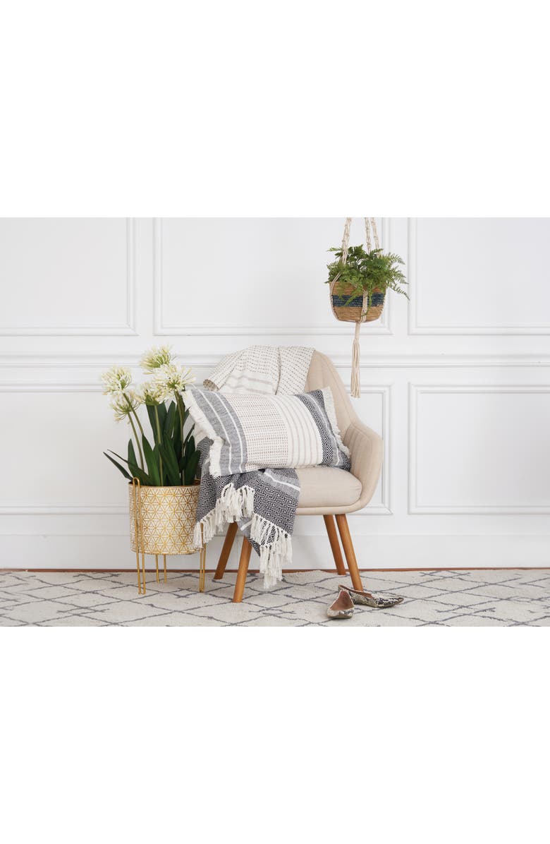 carol & frank Berkley Onyx Accent Throw Blanket, Alternate, color, Black