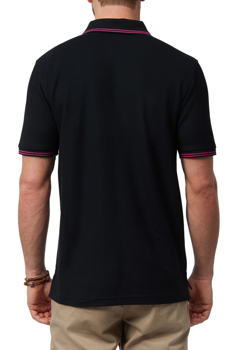 Psycho Bunny Tipped Logo Embroidered Pima Cotton Piqué Polo, Alternate, color,