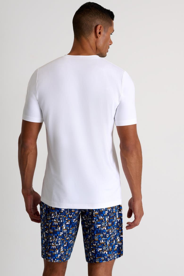 Long fit stretch swim trunks, Alternate, color, Print