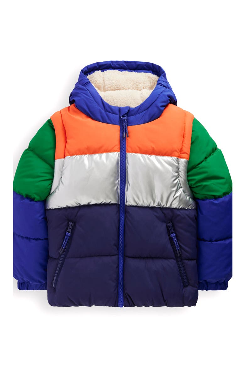 Kids' Reversible Fleece Hooded Jacket, Main, color, COLOR BLOCK