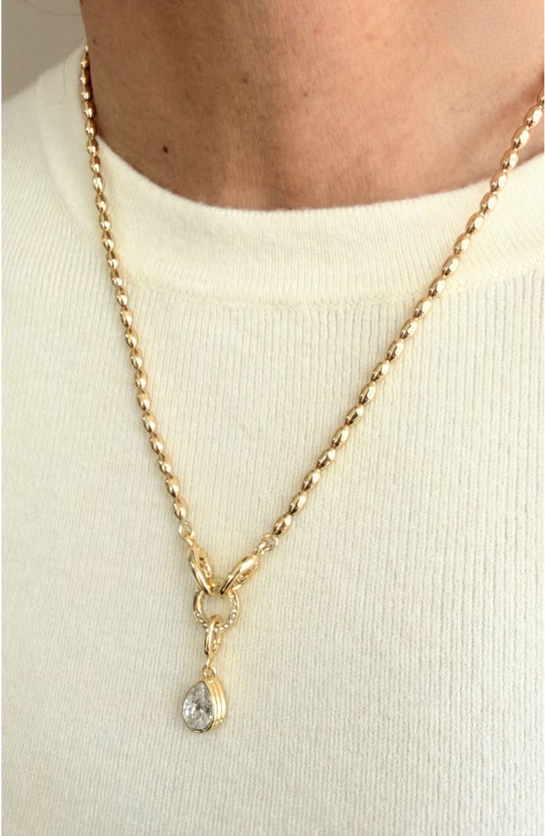 Stella & Dot Joie Beaded Necklace, Alternate, color, Gold