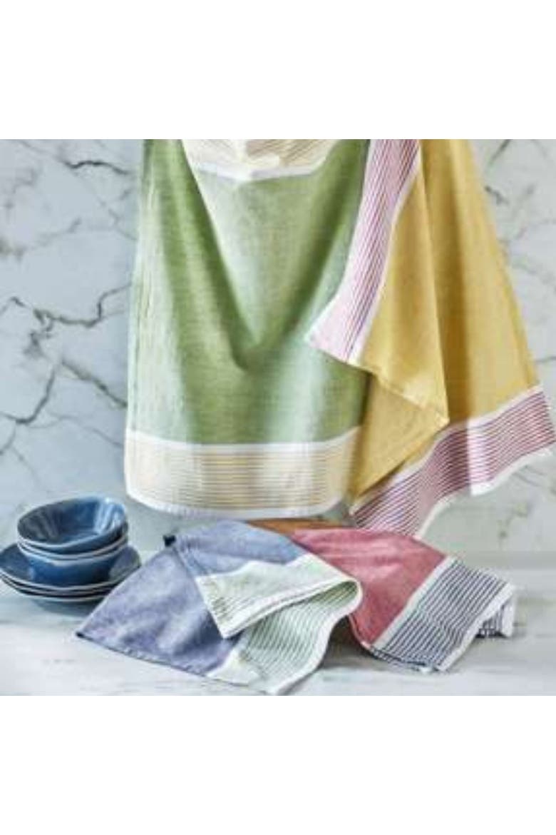 Jacqura Celine Jacquard Tea Towel Multi Cotton Everyday, Alternate, color, Orange