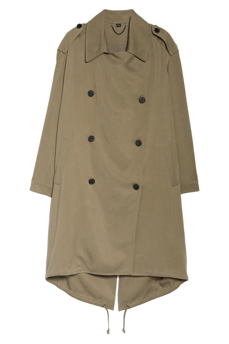 Lia Mac Trench Coat, Alternate, color, SAGE GREEN