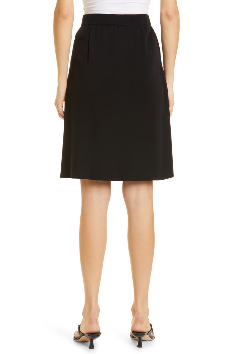 Misook Straight Knit Skirt, Alternate, color, Black