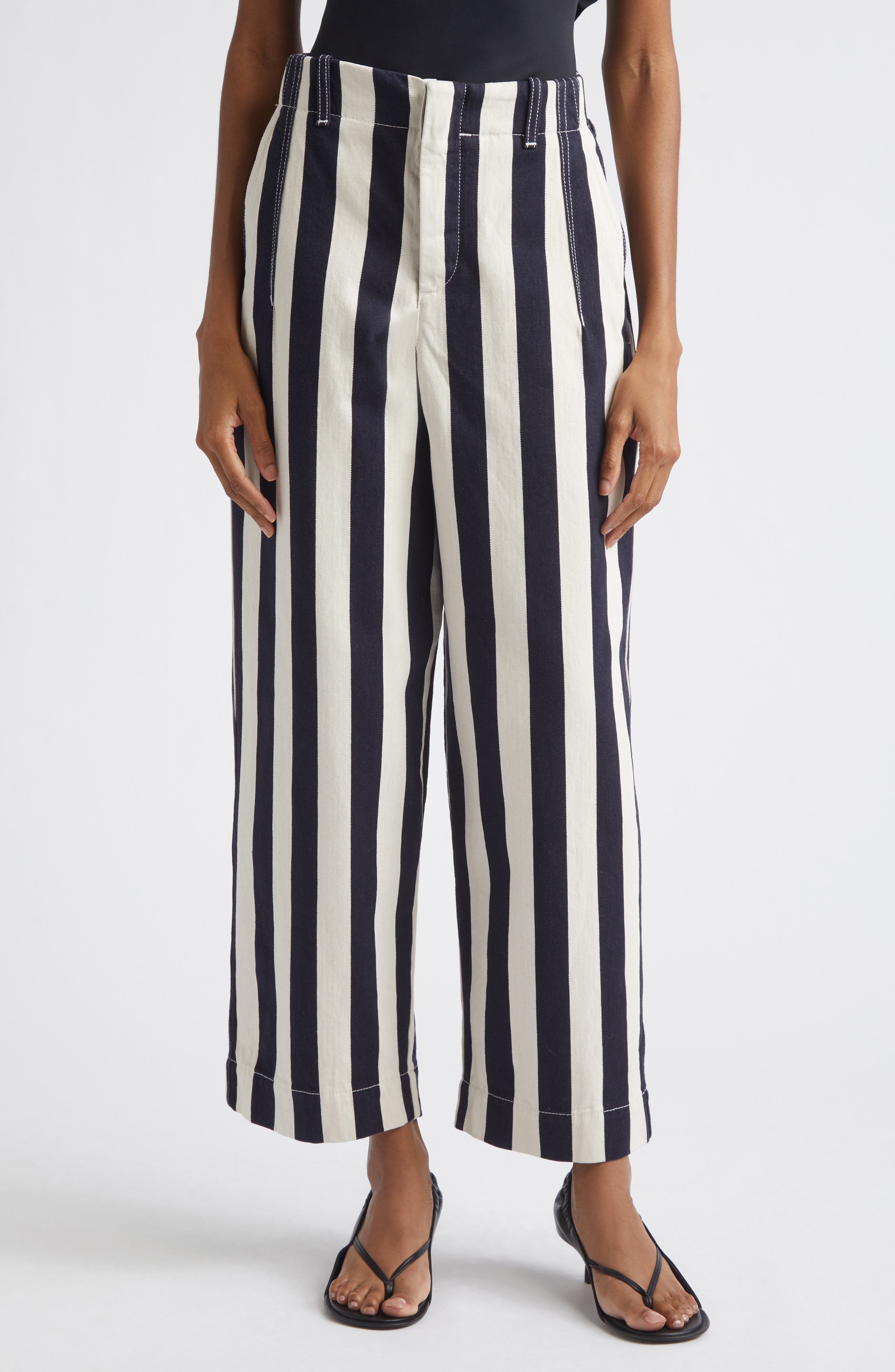 selected NAVY/ WHITE BIG STRIPE