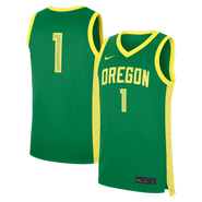Nike Men's Nike Green Oregon Ducks #1 Road Replica Basketball Jersey