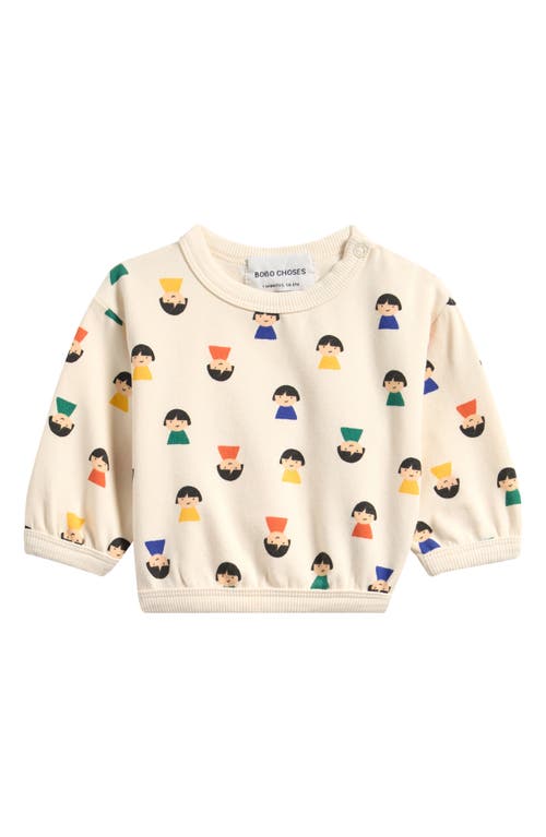 Bobo Choses Game Pawns Print Stretch Cotton Sweatshirt In White