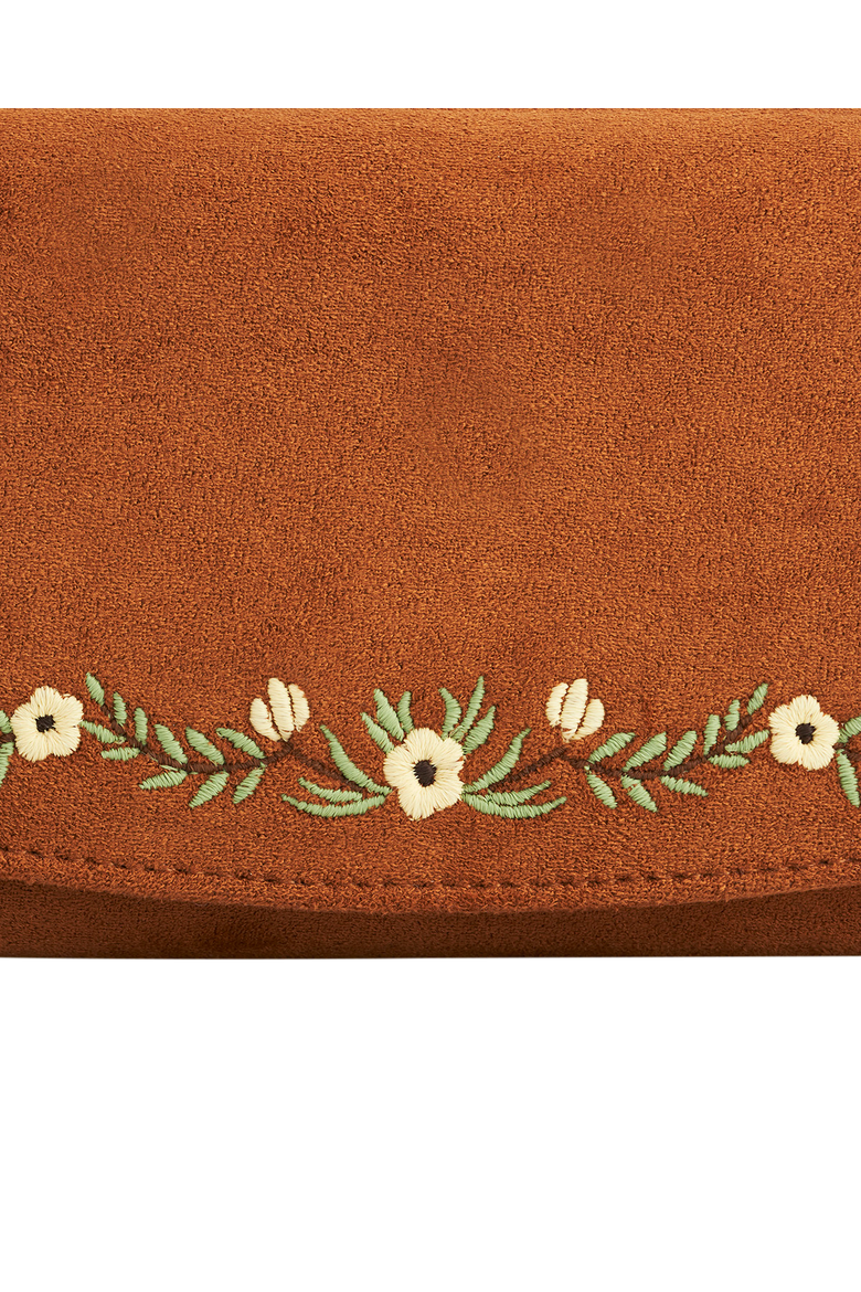 Floral Embroidered Purse Large, Alternate, color, Light/Pastel Brown