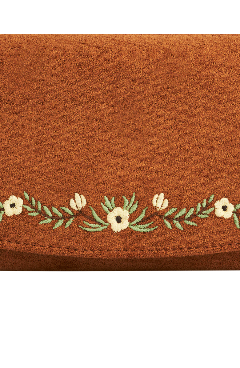 Fable England Floral Embroidered Purse Large, Alternate, color, Light/Pastel Brown