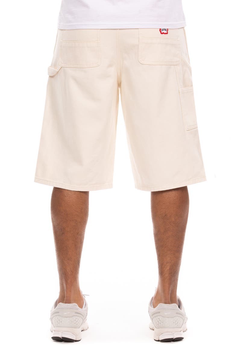 Choco Cotton Twill Carpenter Shorts, Alternate, color, ANTIQUE WHITE