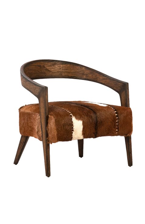 Tamsin Goat Hide & Mindi Wood Accent Chair