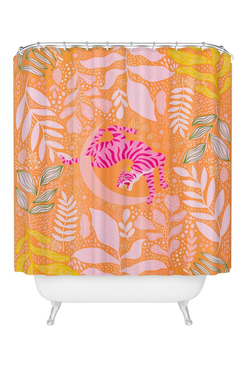 Tangerine Shower Curtain, Main, color, ORANGE
