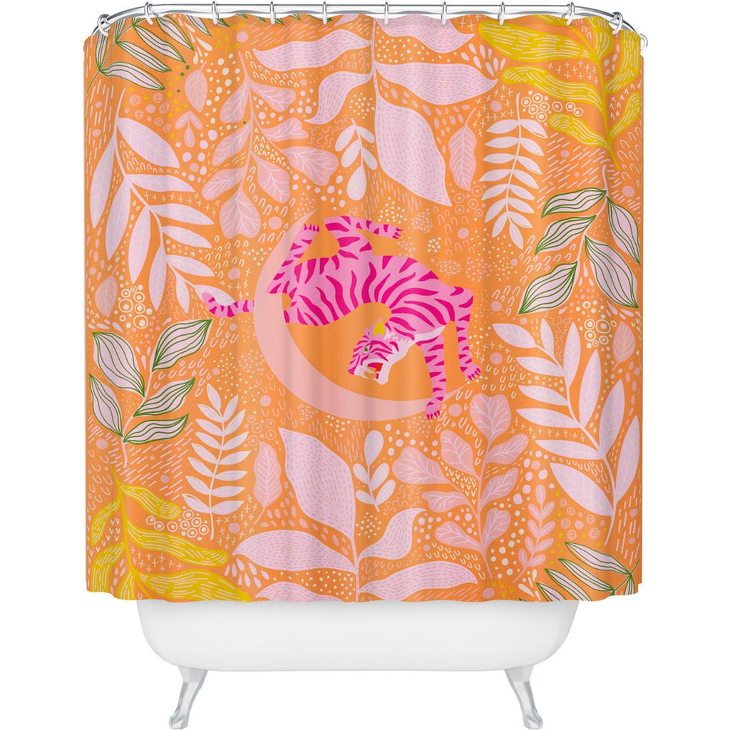 Deny Designs Tangerine Shower Curtain In Orange