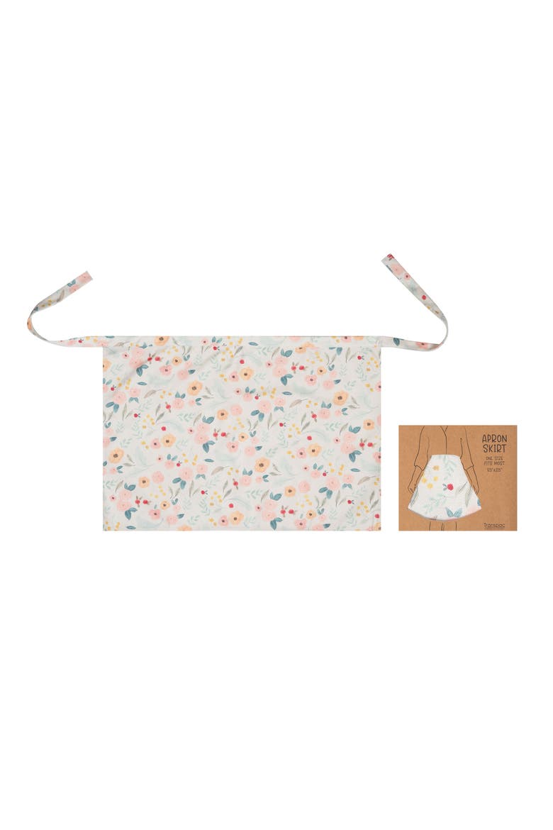 Fabric Flower Half Apron Spring Kitchen Textile Home Decor Polyester Stylish and Functional Cooking Accessory, Main, color, Off-White