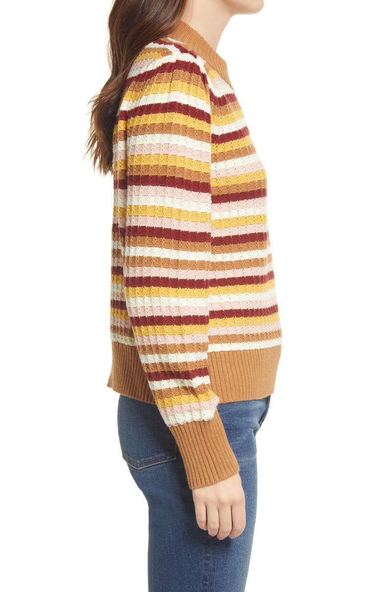 Treasure & Bond Stripe Cotton Blend Sweater, Alternate, color,