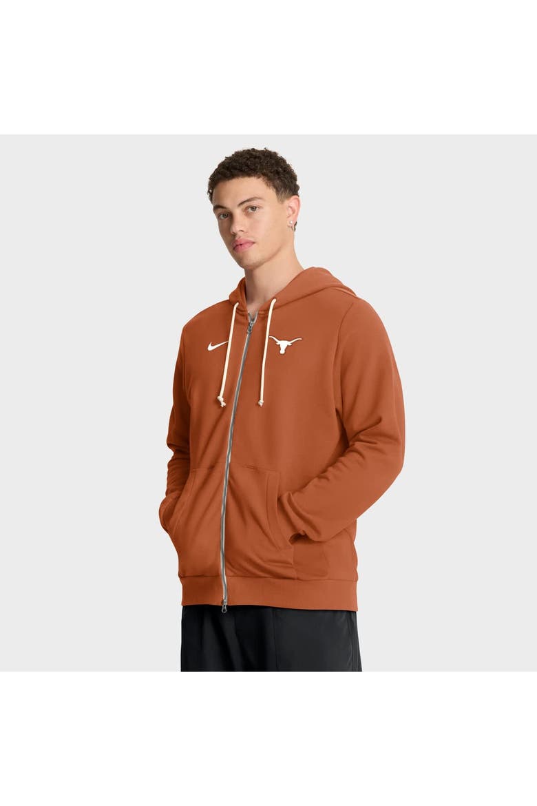 Men's Nike Burnt Orange Texas Longhorns 2025 Sideline Standard Issue Dri-FIT Full-Zip Hoodie, Main, color, Burnt Orange