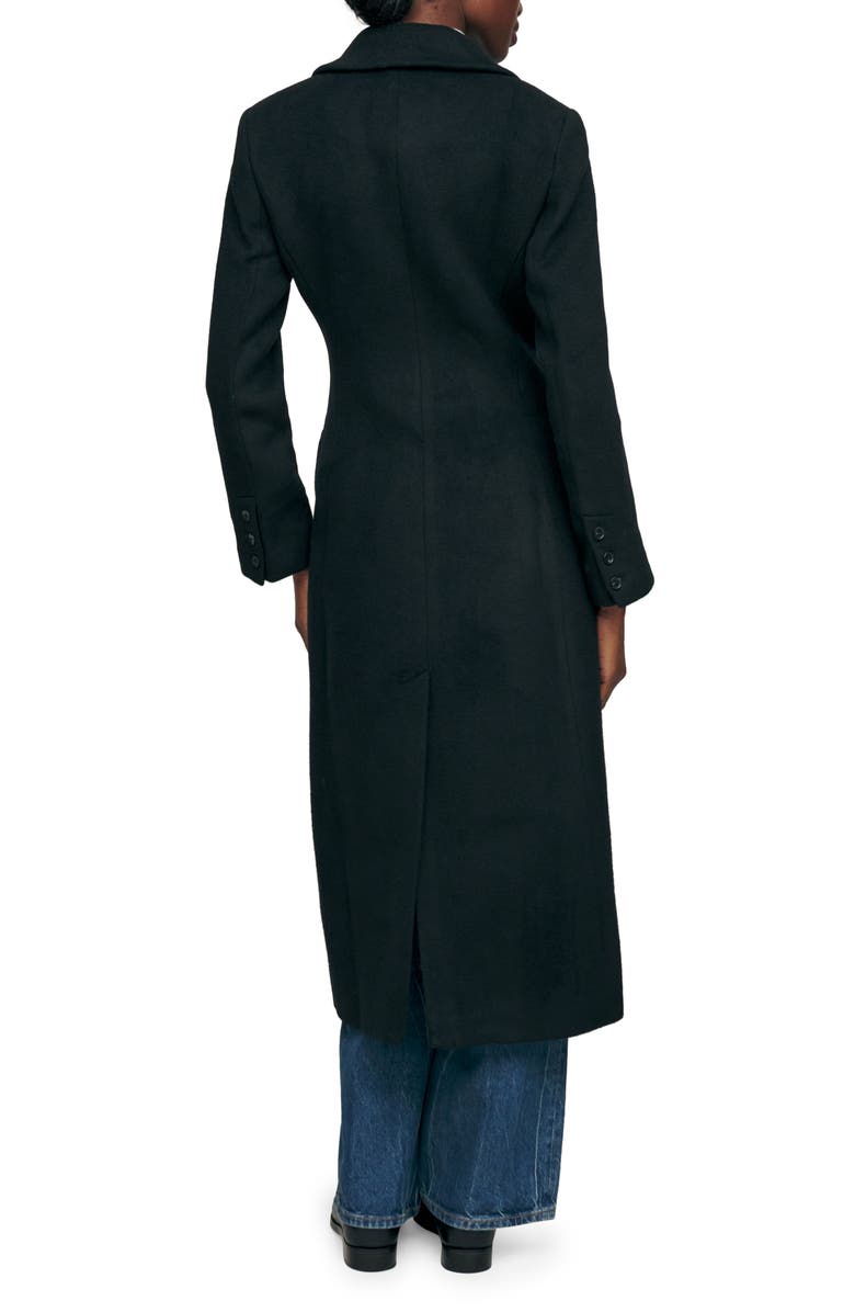 Reformation Oscar Nipped Waist Recycled Wool Blend Double Breasted Coat, Alternate, color,