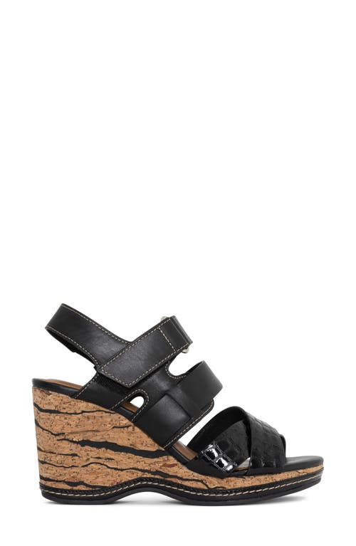 Donald Pliner Strappy Wedge Sandal In Black