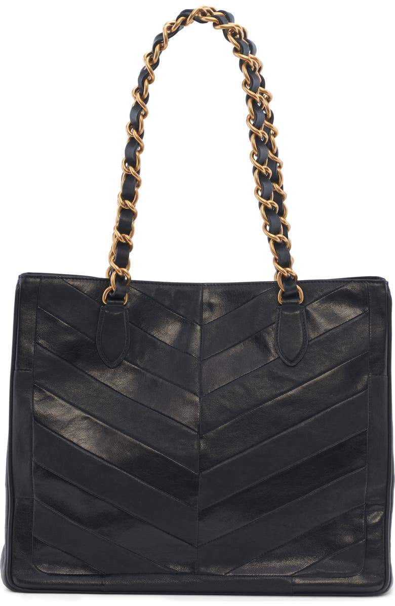 Valentino Garavani Kicky Mitered Patchwork Tote, Alternate, color, Black