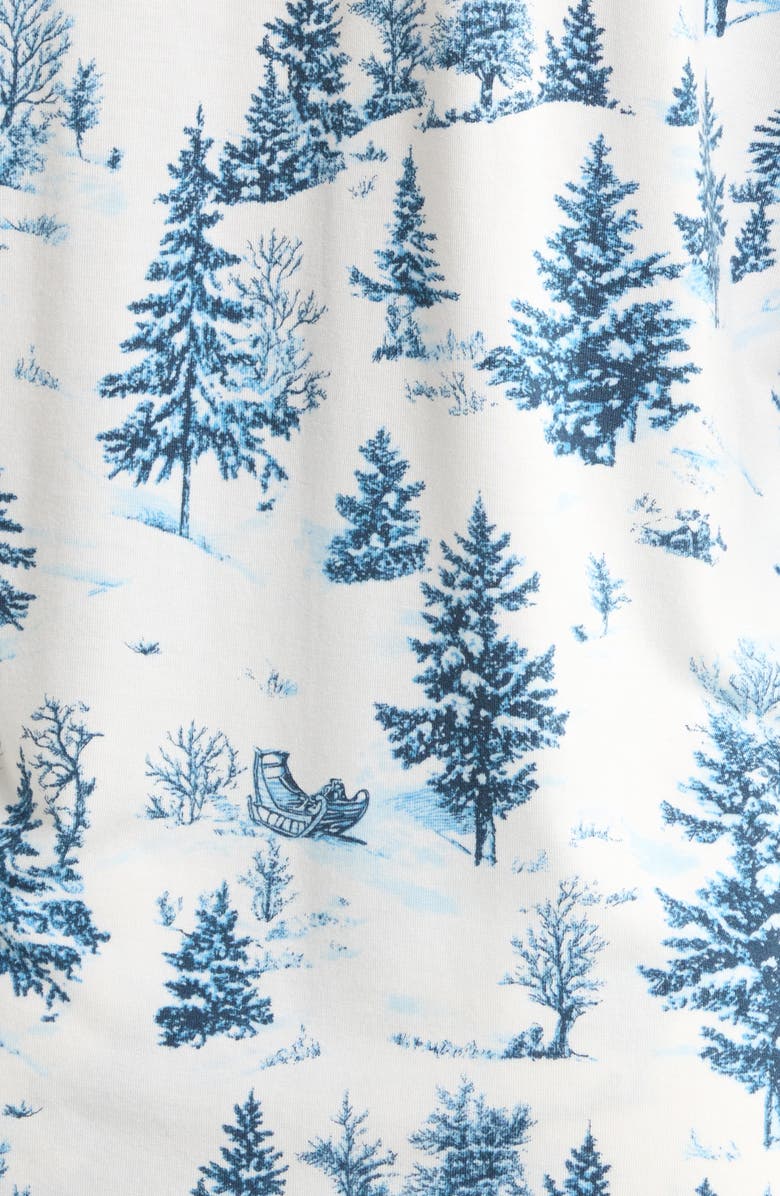Nordstrom Moonlight Eco Knit Pajamas, Alternate, color, Ivory- Blue Spruce Toile
